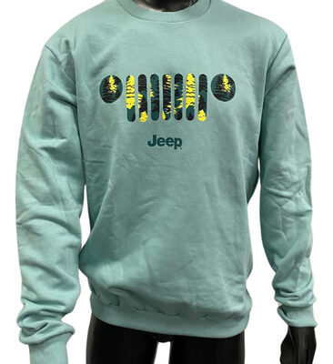 Buzo Sin Capucha Jeep  Parrilla  Verde Agua Original