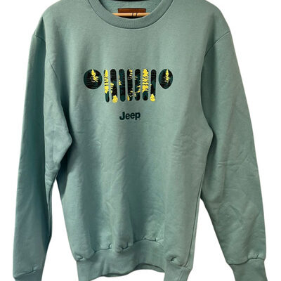 Buzo Sin Capucha Jeep  Parrilla  Verde Agua Original
