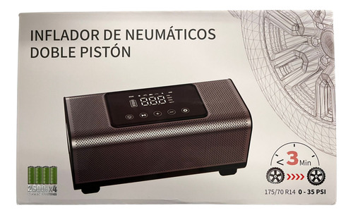 Compresor Portátil Doble Piston Ziel Technology Original