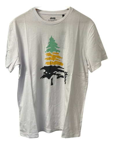 Remera Jeep Pino Blanca Original