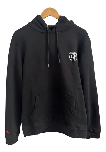 Buzo Hood Friza Abarth Negro Original