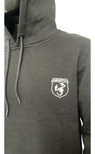 Buzo Hood Friza Abarth Negro Original