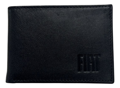 Billetera De Cuero Negro Fiat Original