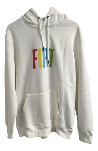 Buzo Hood Friza Fiat Blanco Original
