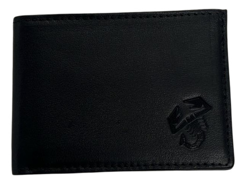 Billetera De Cuero Negro Abarth Original