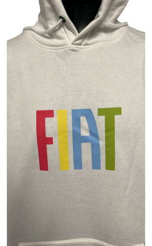 Buzo Hood Friza Fiat Blanco Original
