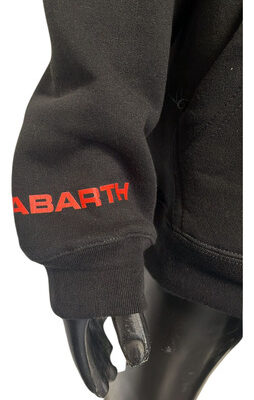 Buzo Hood Friza Abarth Negro Original