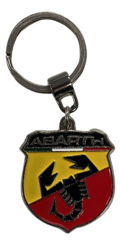Llavero Metalico Abarth Plateado