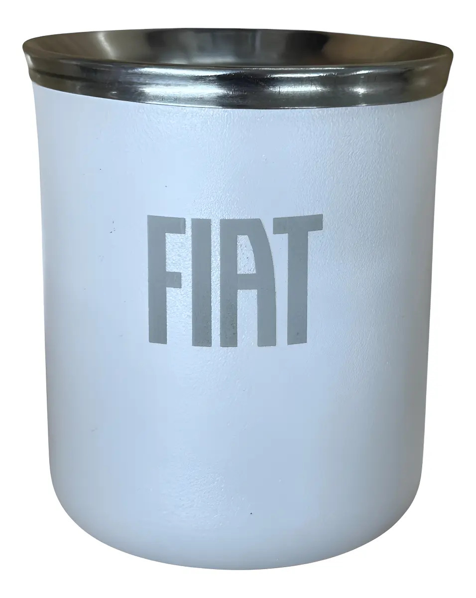 Mate De Acero Inoxidable Fiat Mopar Boutique Blanco