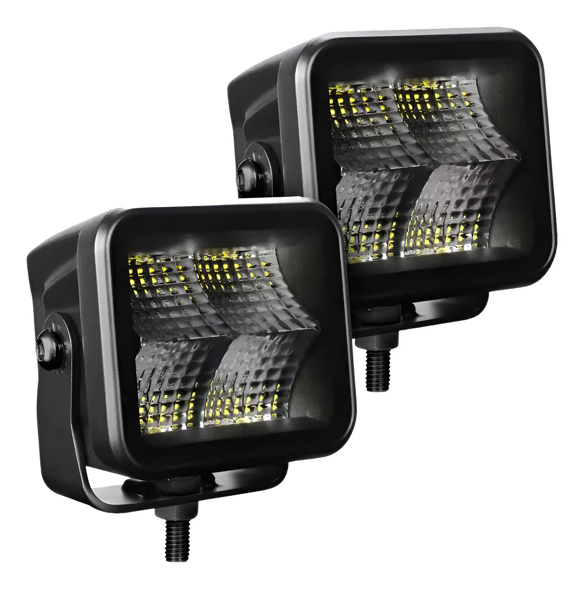 Faro Cube 40w 3x3 Luz Led Flood Para Bumper Ram