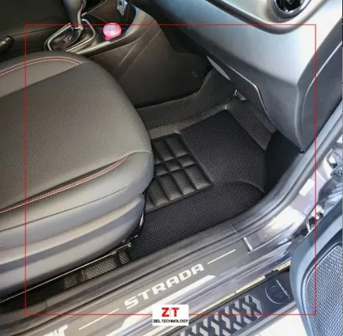 Juego Alfombras De Interior Ziel Technology Fiat Strada Negro