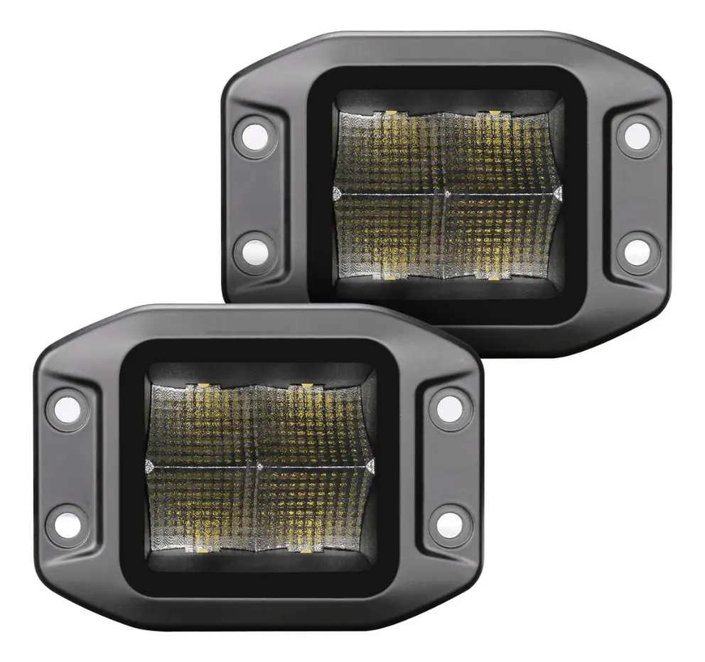 Kit Faro Cubo 3 40w Flood Light Luz Led